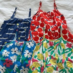 Bundle of 4 Hanna Andersson dresses 4T 100% cotton